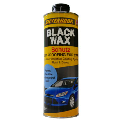 Silverhook Black Wax Coating Schutz Rust Proofing Flexible Weatherproof Cars 1L from B&Q