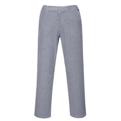 Portwest C075 Barnet Chefs Trousers Check Blue / White XL 31" - Image 3