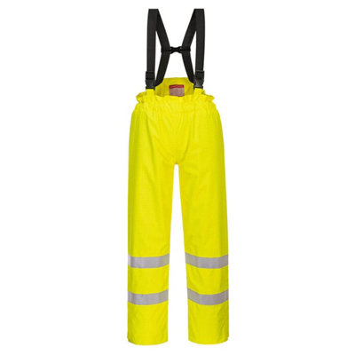 Portwest Bizflame Rain Lined- Hi-Vis Antistatic Fr Trouser from B&Q