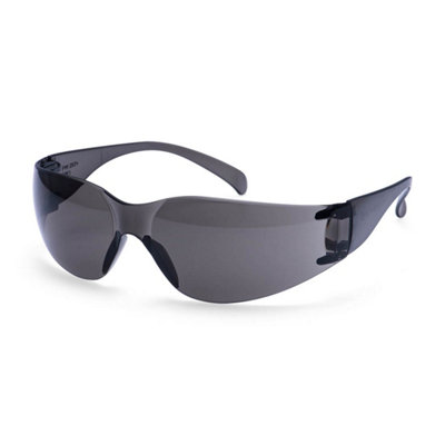Portwest Pw32 Wrap Around Safety GlassesSmoke Lens With Anti-Scratch & Uv Protection from B&Q