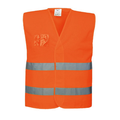 Portwest Hi-Vis Mesh Vest C494Or from B&Q