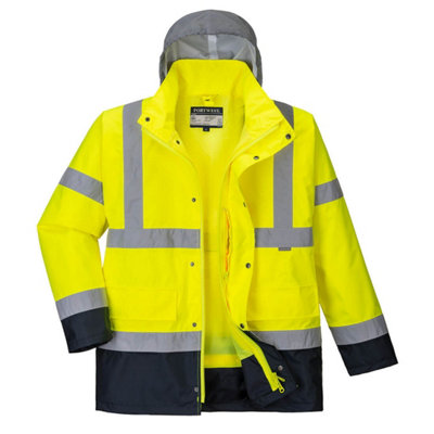 Portwest Hi-Vis 4-In-1 Contrast Traffic Jacket from B&Q