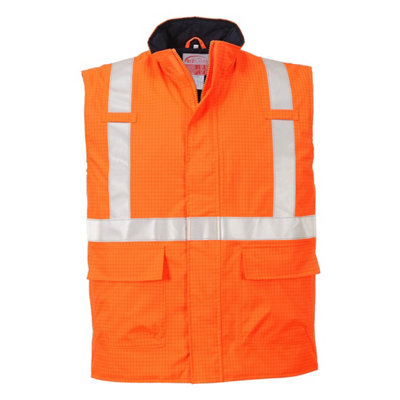 Portwest Bizflame Rain Hi-Vis Antistatic Fr Bodywarmer
