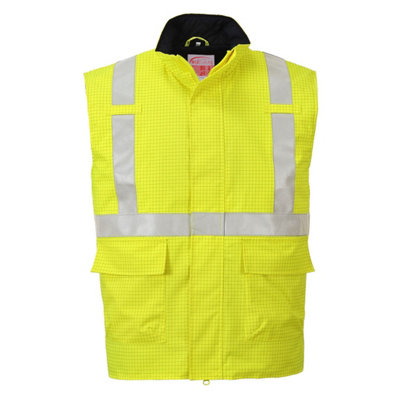 B&Q -  Bizflame Rain Hi-Vis Antistatic Fr Bodywarmer