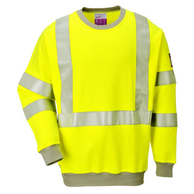 Portwest Flame Resistant Anti-Static Hi-Vis Sweatshirt from B&Q