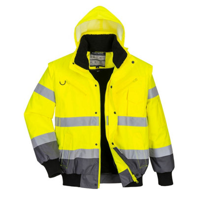 Portwest Hi-Vis Contrast Bomber Jacket from B&Q
