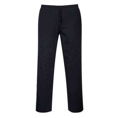 Portwest Unisex Black C070 Drawstring Chef Trousers - Image 5