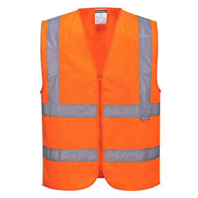 Portwest Hi-Vis Zipped Vest C375Or from B&Q