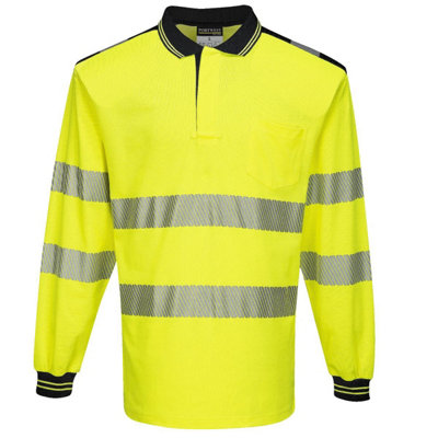 Portwest Pw3 Hi-Vis Long Sleeve Polo Shirt from B&Q