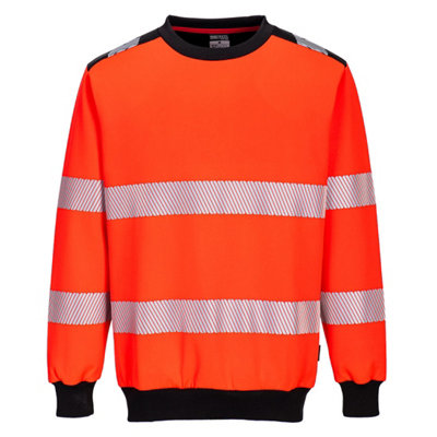 Portwest Pw3 Hi-Vis Crewneck Sweatshirt from B&Q
