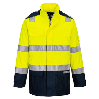 Portwest Bizflame Rain+ Hi-Vis Light Arc Jacket from B&Q