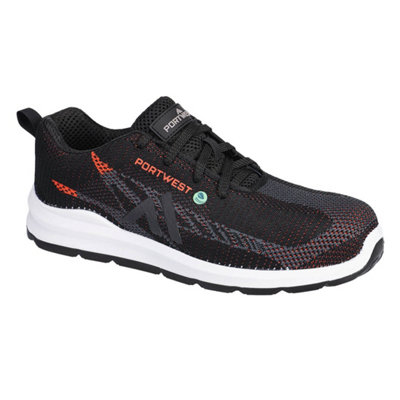B&Q -  Eco Fly Composite Trainer S1Ps Sr Fo Black/red