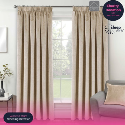Luxury Enhanced Living Cream VelvetSupersoft100% BlackoutThermal Curtains With Tape Top (Pair)46 X 54 Inch (117X137Cm) from B&Q