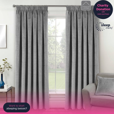 Luxury Enhanced Living Grey VelvetSupersoft100% BlackoutThermal Curtains With Tape Top (Pair)46 X 54 Inch (117X137Cm) from B&Q