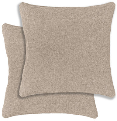 B&Q -  Austin/dallas Textured Pair Of Natural Cushion Covers43X43CmCases Only