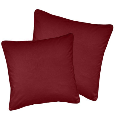 B&Q - Luxury  Pair Of Red Velvet Cushion Covers43X43CmCases Only