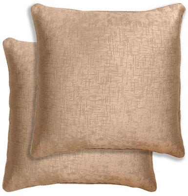 B&Q -  Pair Of Vogue Latte Textured Cushion Covers43X43CmCases Only