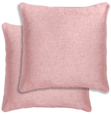 B&Q -  Pair Of Vogue Blush Textured Cushion Covers43X43CmCases Only
