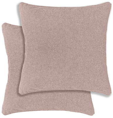 B&Q -  Austin/dallas Textured Pair Of Blush Cushion Covers43X43CmCases Only
