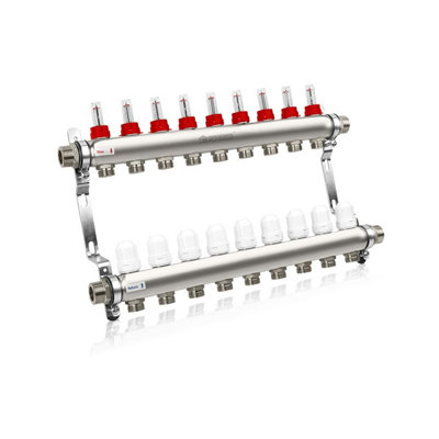 Prowarm Underfloor Heating Manifold 9 Port Mana452409 from B&Q