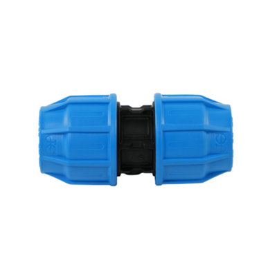 John Guest Mdpe Compression Straight Coupling25mm from B&Q