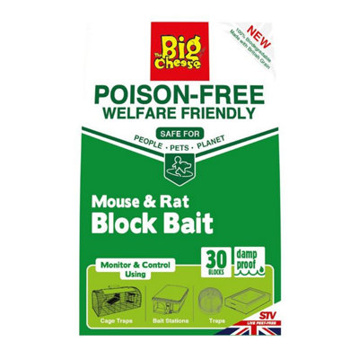 The Big CheesePoison Free Mouse Rat Block Bait30X10G from B&Q