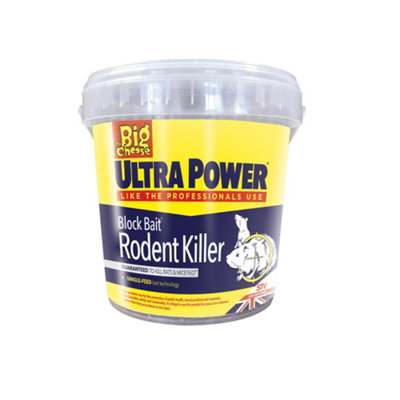 The Big Cheese Rats Mice Rodent Bait Block300G from B&Q