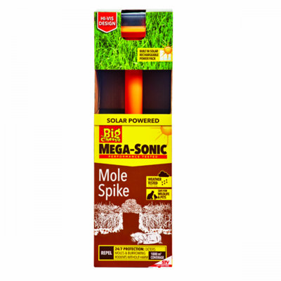 The Big Cheese Hi-Vis Mega-Sonic Solar Mole Spike from B&Q