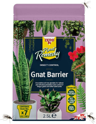 Zero In Gnat Barrier Granules Natural Non Toxic Houseplant Pest Control 2.5L from B&Q