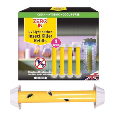 Zero In Uv Light Insect Killer Refills Kitchen Indoor Bug Killer Pack Of 4 Traps from B&Q