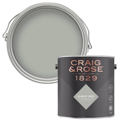 Craig & Rose 1829 Almost Grey Chalky Emulsion Paint2.5L from B&Q