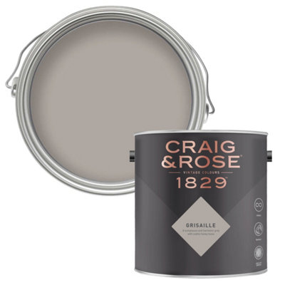 Craig & Rose 1829 Grisaille  Chalky Emulsion Paint2.5L from B&Q