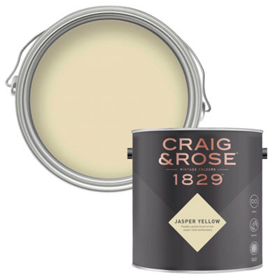 Craig & Rose 1829 Jasper Yellow Chalky Emulsion Paint2.5L from B&Q