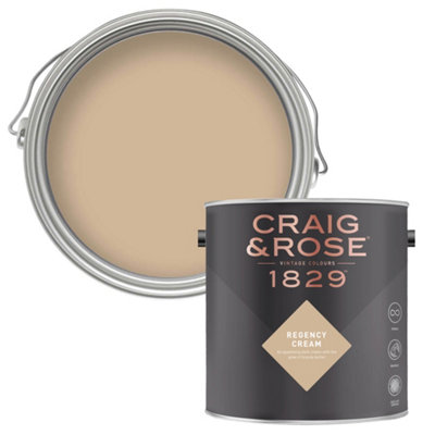 Craig & Rose 1829 Regency Cream  Chalky Emulsion Paint2.5L from B&Q