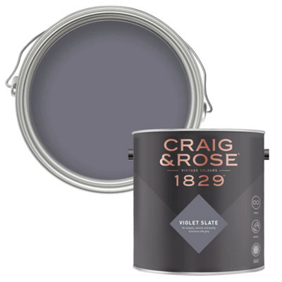 Craig & Rose 1829 Violet Slate  Chalky Emulsion Paint2.5L from B&Q