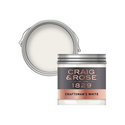 Craig & Rose 1829 Craftsman's White Chalky Emulsion Paint50Ml from B&Q