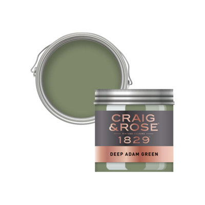 Craig & Rose 1829 Deep Adam Green Chalky Emulsion Paint50Ml from B&Q