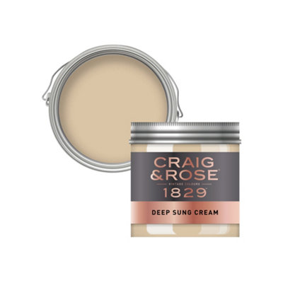 Craig & Rose 1829 Deep Sung Cream Chalky Emulsion Paint50Ml from B&Q