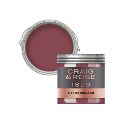 Craig & Rose 1829 Medici Crimson Chalky Emulsion Paint50Ml from B&Q
