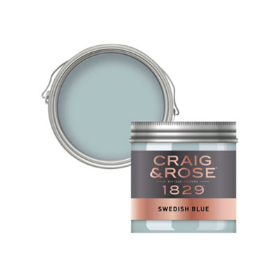 Craig & Rose 1829 Swedish Blue Chalky Emulsion Paint50Ml from B&Q