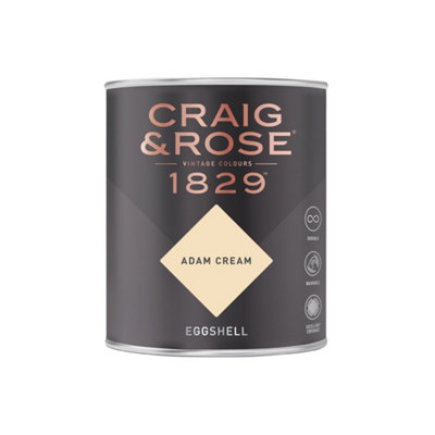 Craig & Rose 1829 Adam Cream Eggshell Paint 750Ml from B&Q