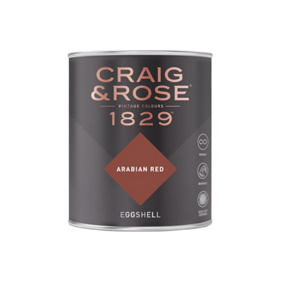 Craig & Rose 1829 Arabian Red Eggshell Paint 750Ml from B&Q