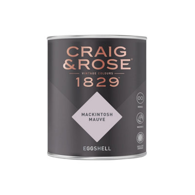 B&Q -  1829 Mackintosh Mauve Eggshell Paint 750Ml