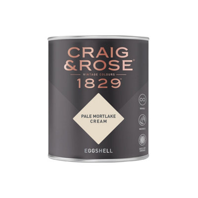 Craig & Rose 1829 Pale Mortlake Cream Eggshell Paint 750Ml