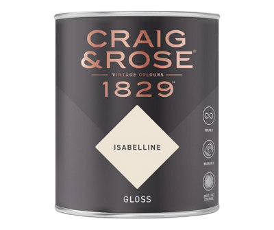 B&Q -  1829 Isabelline Gloss Paint 750Ml