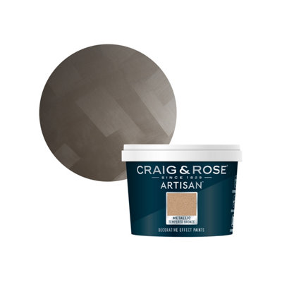 Craig & Rose Tempered Bronze Metallic Effect Mid Sheen Wall & Ceiling Topcoat Special Effect Paint250Ml from B&Q