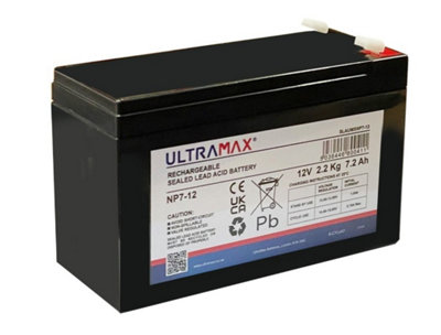 Ultramax Np7-1212V 7Ah 20Hr Sealed Battery from B&Q