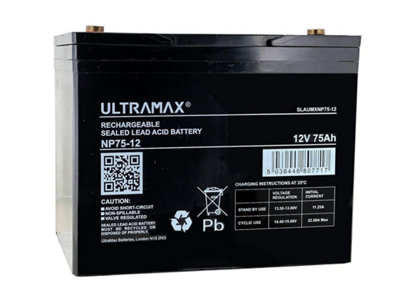 B&Q -  12V 75Ah(As 70Ah & 80Ah) Agm/sealed Mobility Batteries Standby Use Backup System