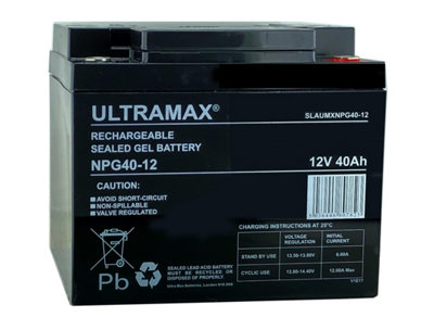 B&Q -  12V 40A (38Ah 42Ah 44Ah) Agm/gel SolarLeisure & Mobility Application Battery
