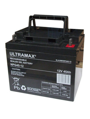 B&Q -  Npg45-12 12V 45Ah Agm Deep Cycle Gel BatterySolar Power StorageMobility & Leisure
